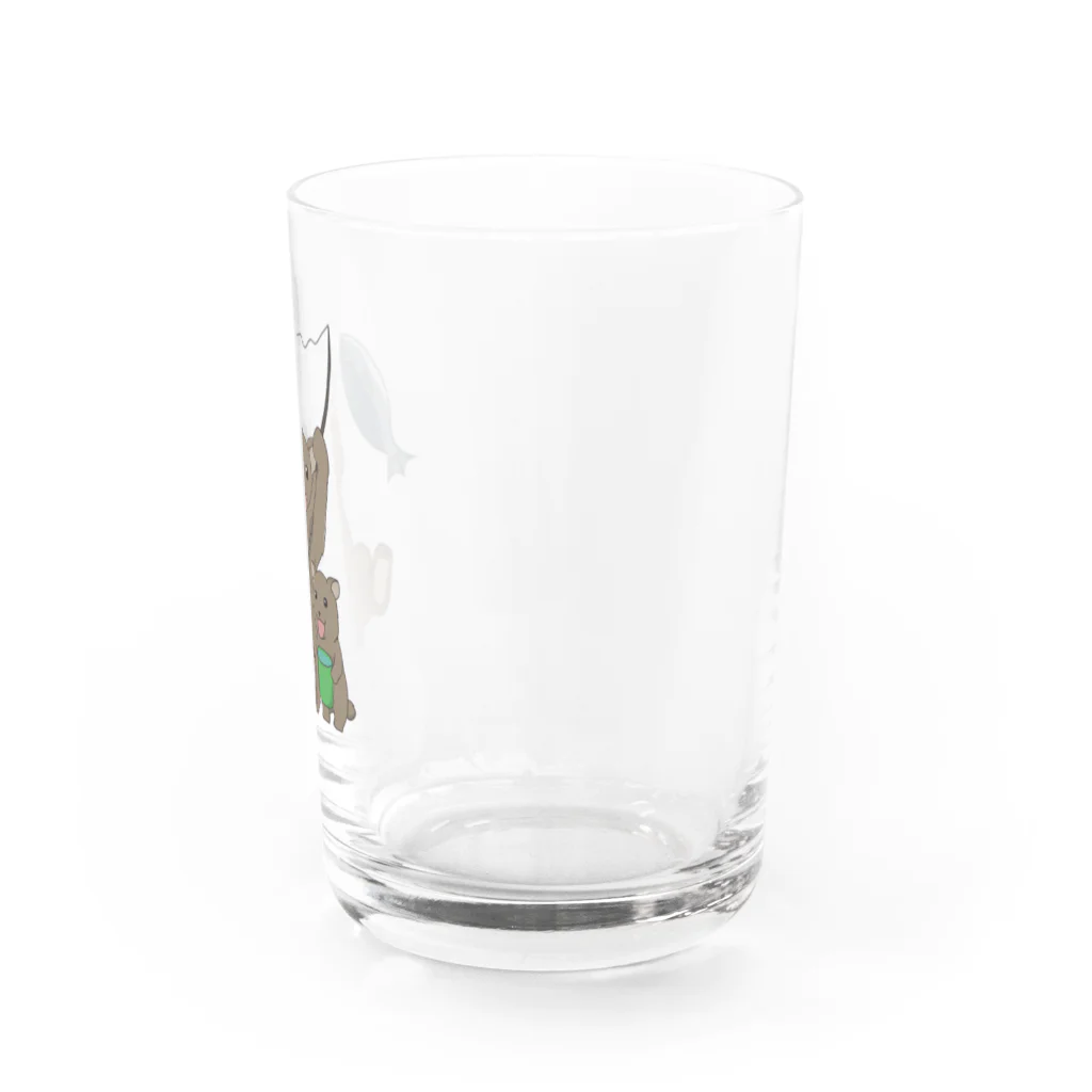 fleurspartyの釣り中の親子熊 Water Glass :right