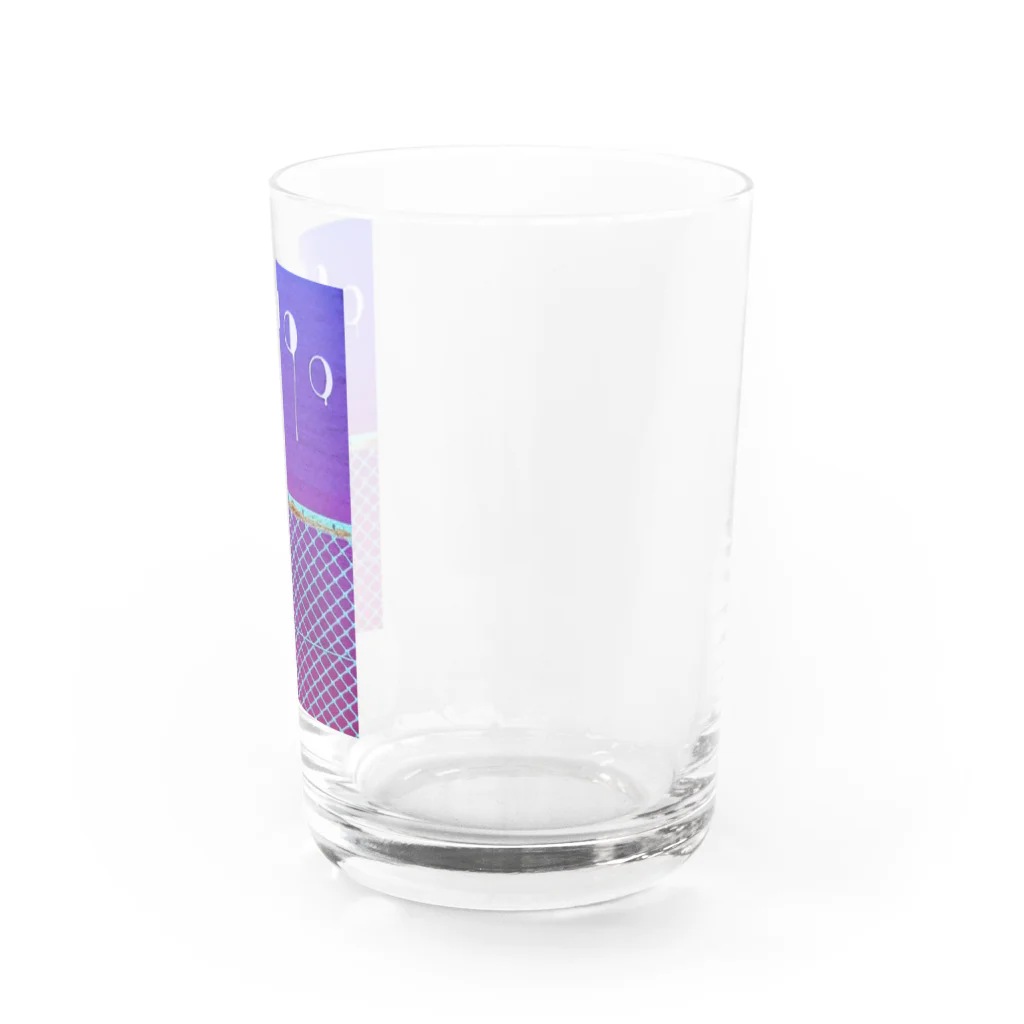 采-aya-の月とフェンス Water Glass :right