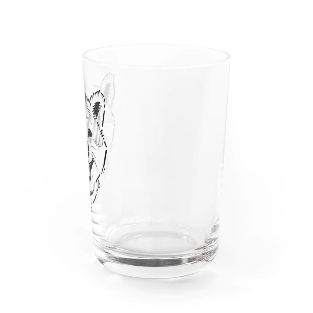 yyyyのsibakenface Water Glass :right