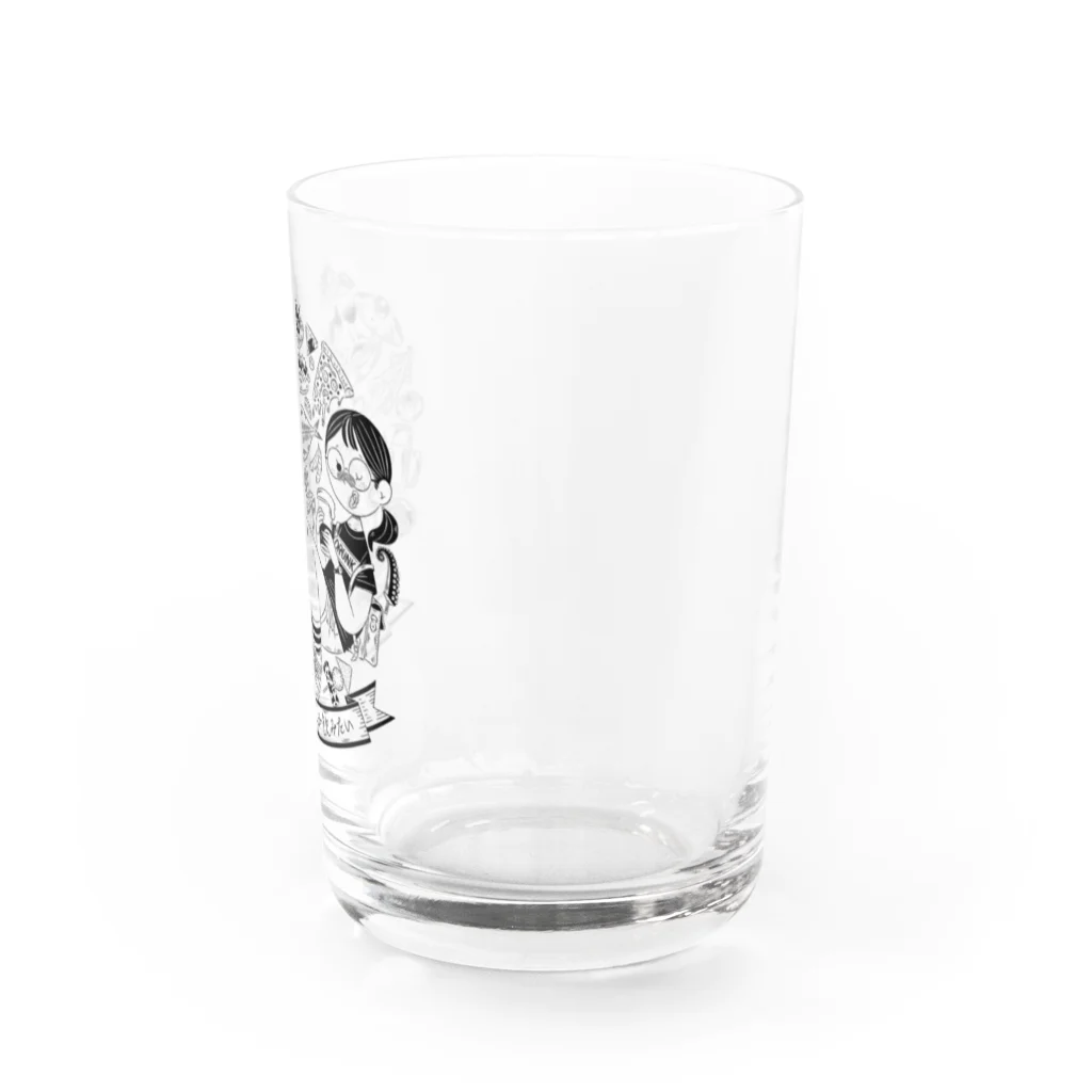 たじまなおとのグッズの早く帰ってビールが飲みたい Water Glass :right