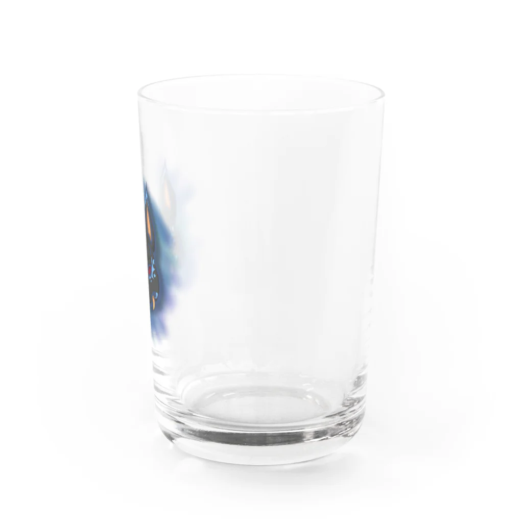 89虎の巣穴のウルフバット（青） Water Glass :right