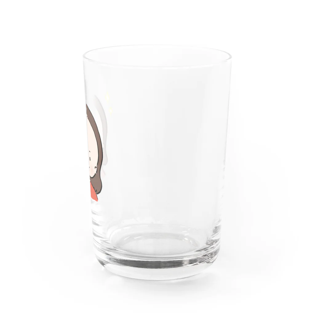 おで子、前を向け！/おで子ヒカル👨🏻‍🦲のおでこヒカルちゃん　ピカピカモード Water Glass :right