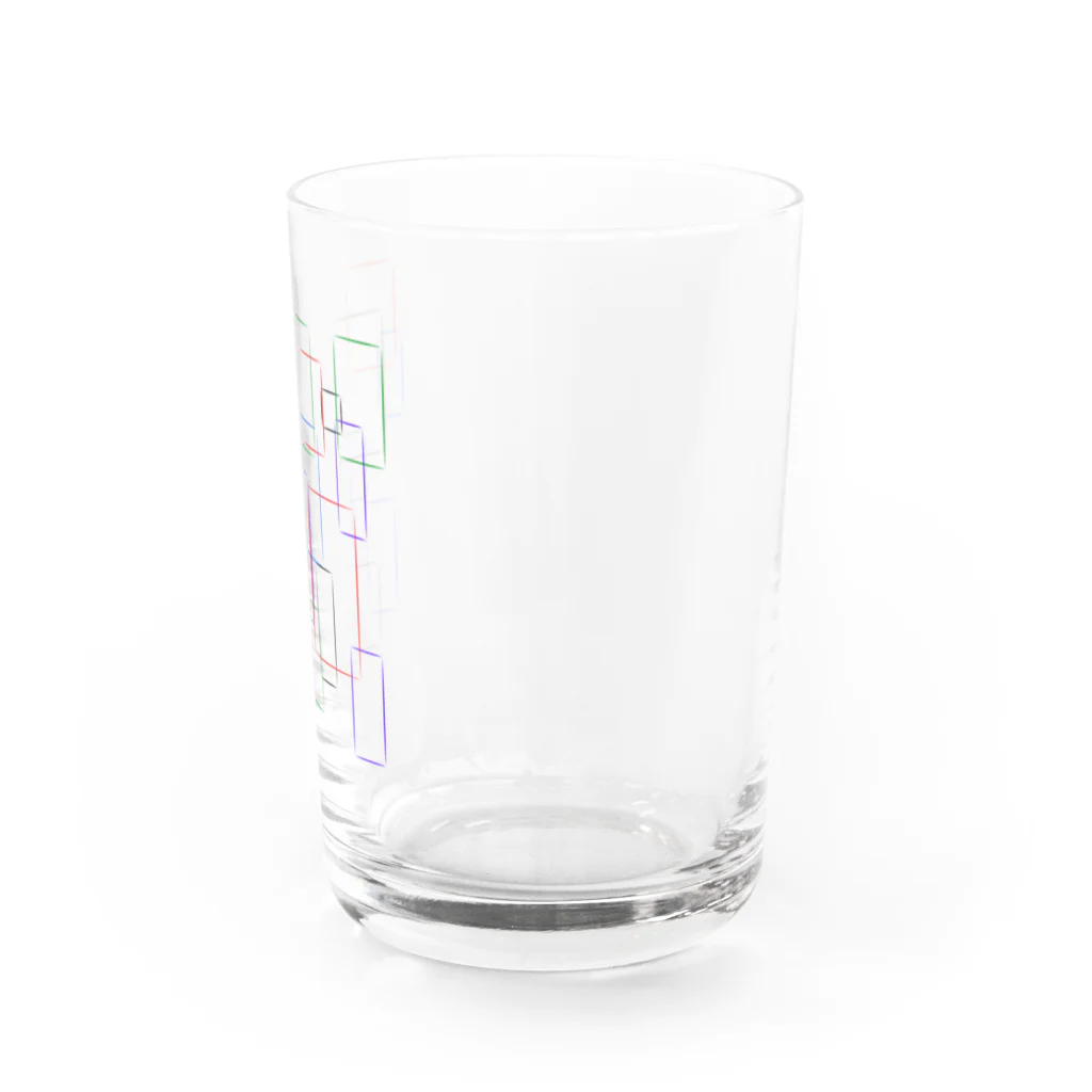 しめじのエモ散らかした模様 Water Glass :right