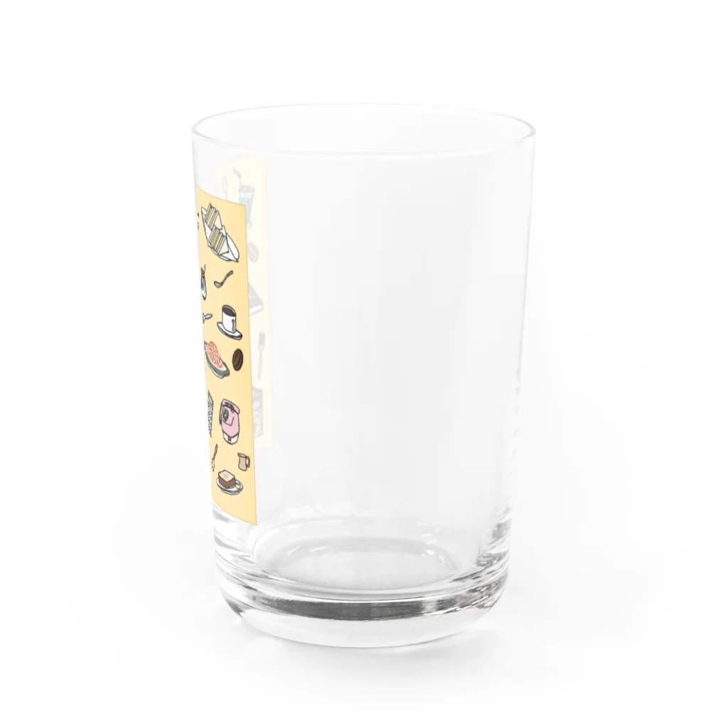 気ままに創作　よろず堂の純喫茶　いろどり　背景つき Water Glass :right