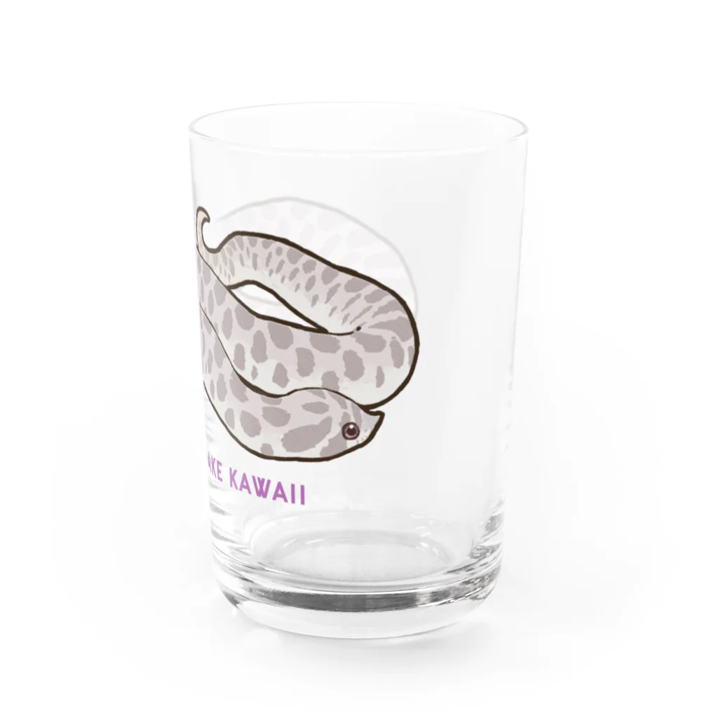 みけにょろのHognose snake Kawaii 【Lavender】 Water Glass :right