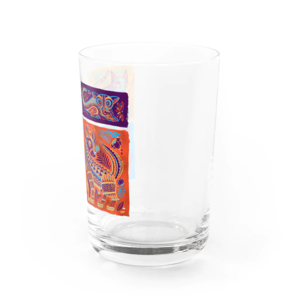 IZANAMI by Akane Yabushitaのメキシコのアレブリヘス（オレンジ） Water Glass :right