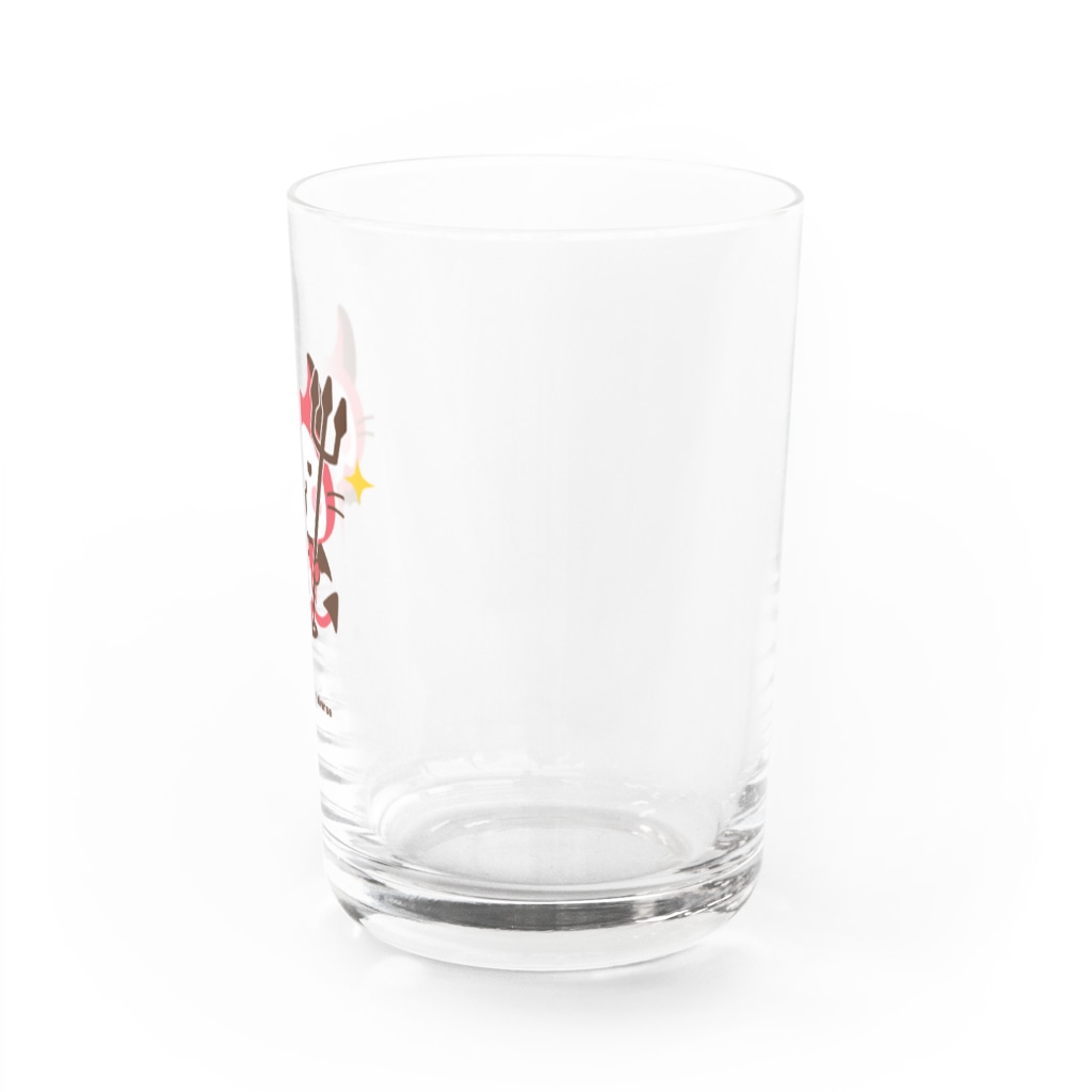 ミニマムユニヴァース@SUZURIのデビねこくんグラス Water Glass :right