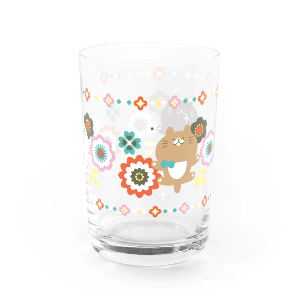 のらんちのフラワーねこ Water Glass :right