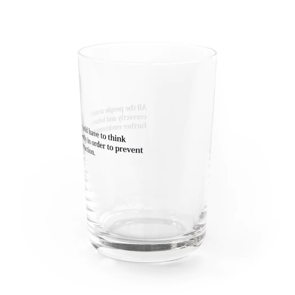 ヒラエイの環境破壊防止メッセージ Water Glass :right