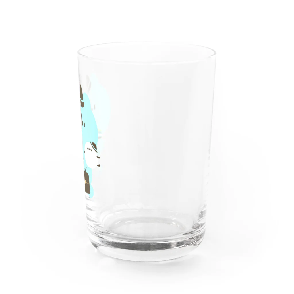 ねぎのおでかけチョコミントくまさん Water Glass :right