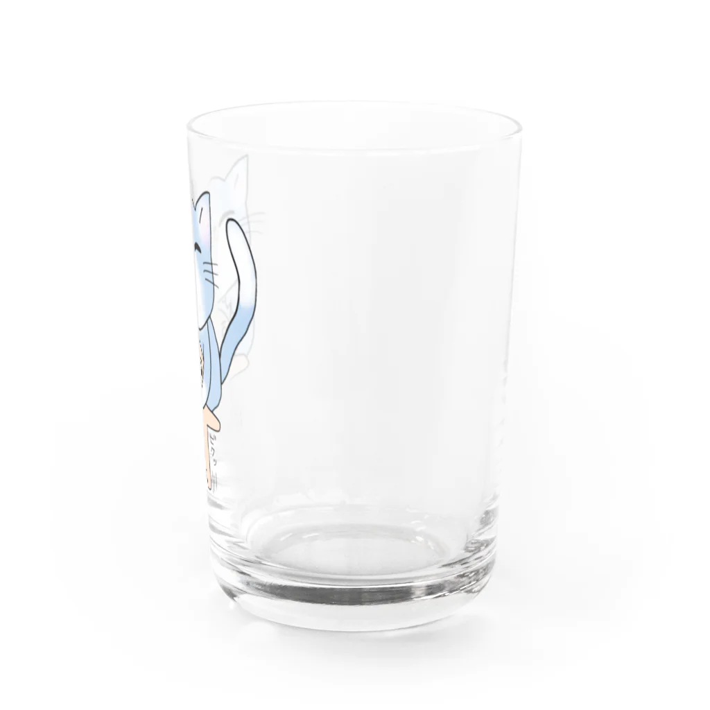 SORA(目を生かせたい人)のいきなりネコに乗っかられてビクつくはげ Water Glass :right