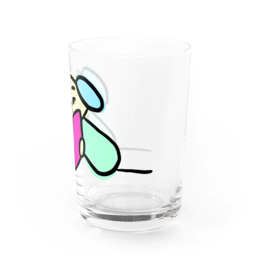 おかずぱんつ　(OKP)の本読むいぬくん Water Glass :right