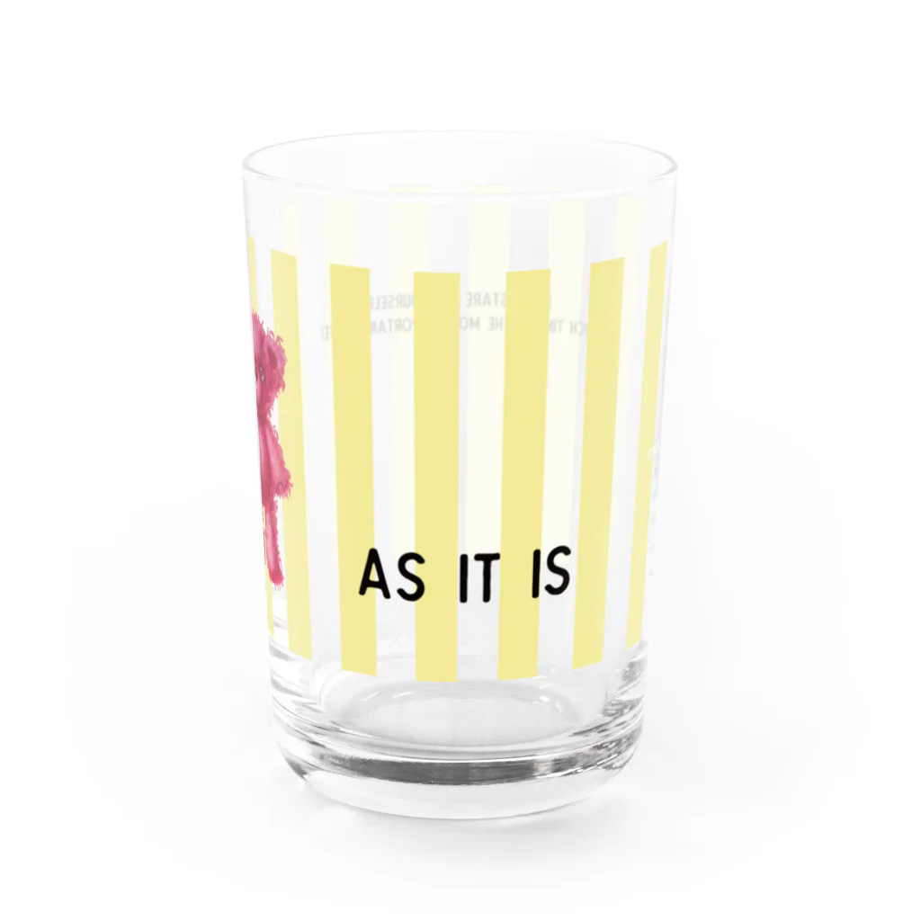 cocoartの雑貨屋さんの【As it is】（桃くま）グラス＝SALE中！！ Water Glass :right