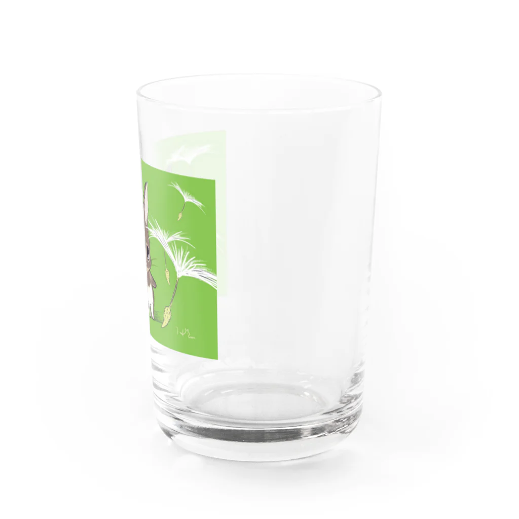 うさぎのすみれさんのタンポポの郵便屋さん Water Glass :right