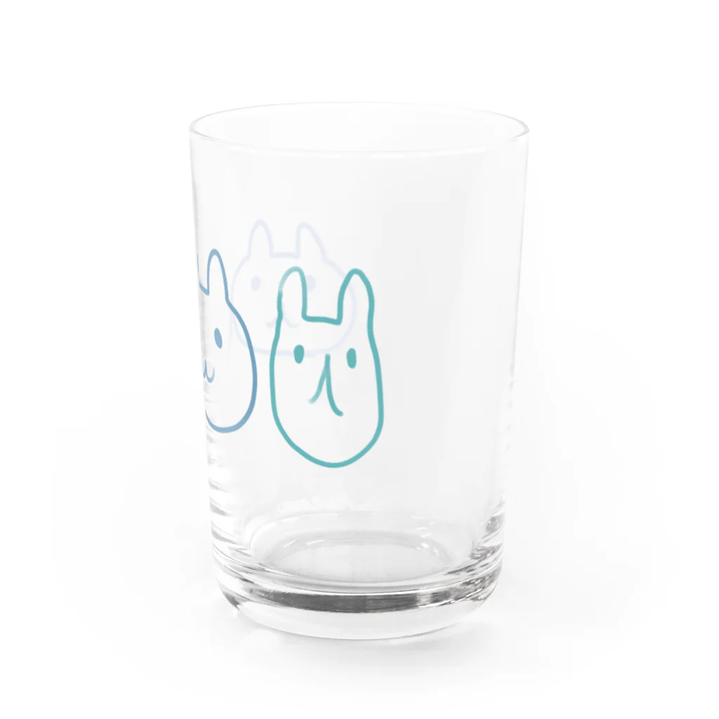 農家の嫁のあおいろうさぎ Water Glass :right