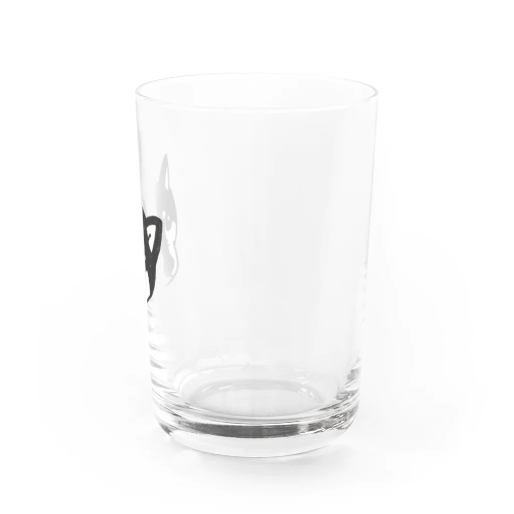 いんでないかいストアの黒柴のたいが Water Glass :right