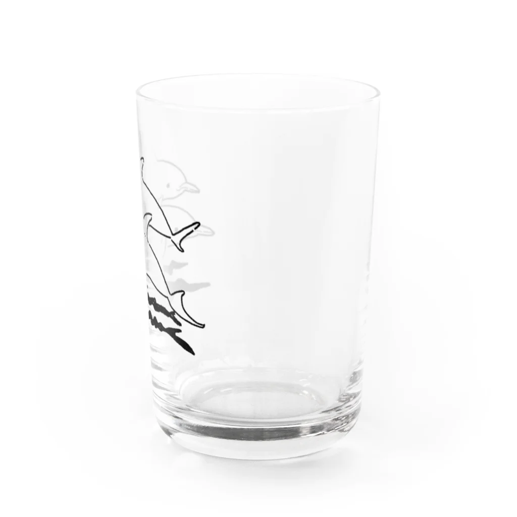 hinata-shopのスイスイイルカ Water Glass :right