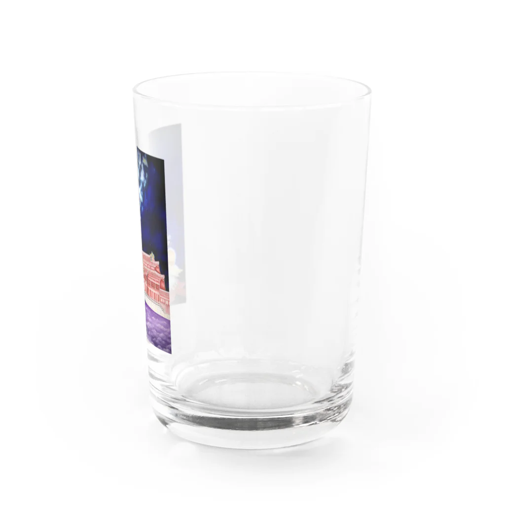 チョークアートゆらり沖縄の沖縄の華 Water Glass :right