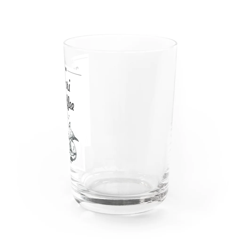 _rijittaのことり珈琲タンザニア　エボシドリとライオン Water Glass :right