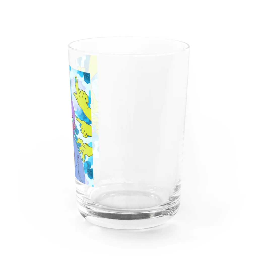 カマキリ田中の目が痛いグラス Water Glass :right