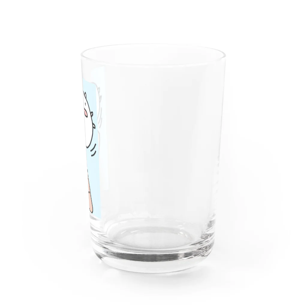 ダイナマイト87ねこ大商会のフランスパンの上でバランスを取るねこです Water Glass :right