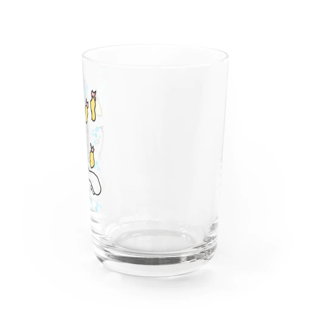 ダイナマイト87ねこ大商会のエビフライの雨をひらりと避けるねこです Water Glass :right