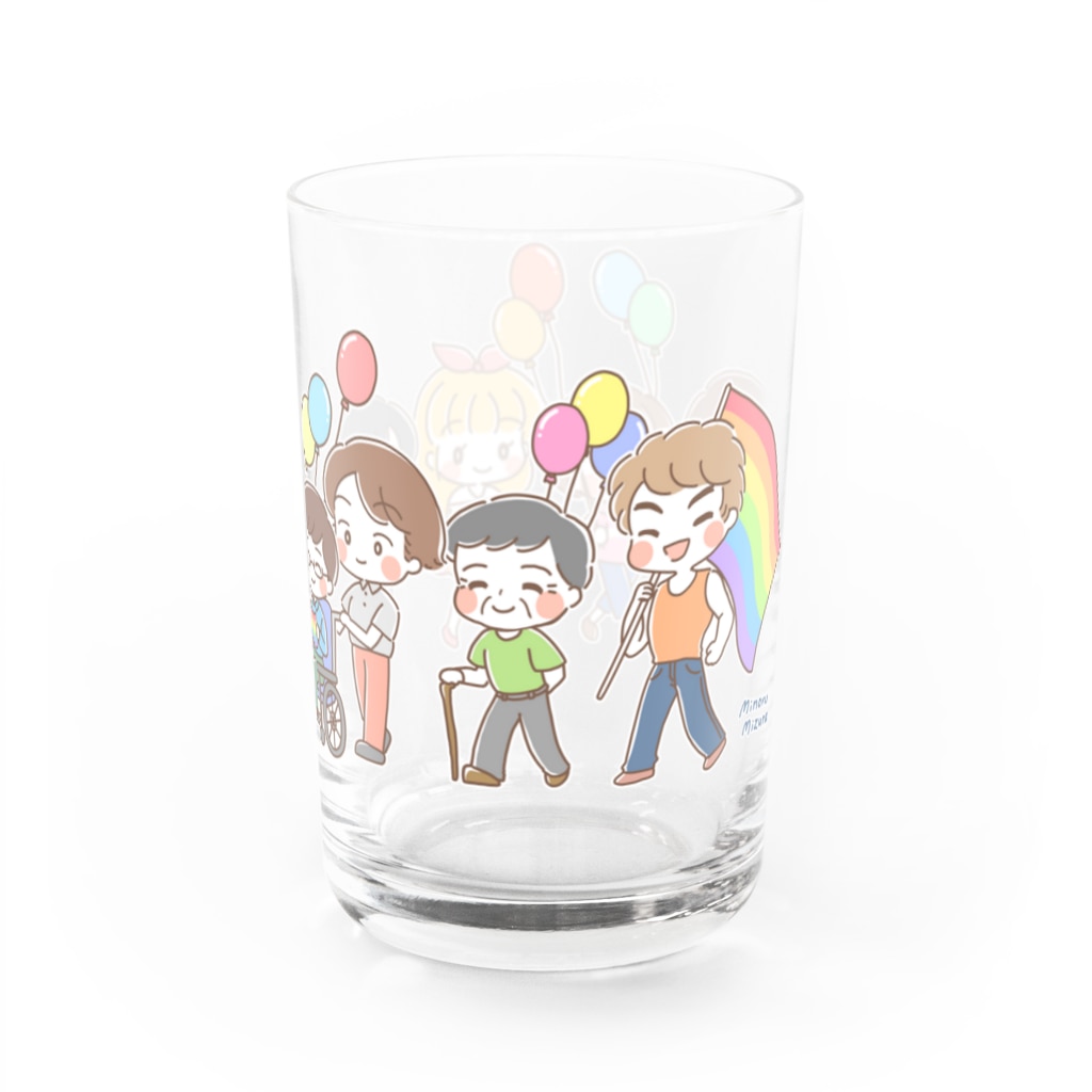 水乃みのるの【Rainbow】パレード Water Glass :right