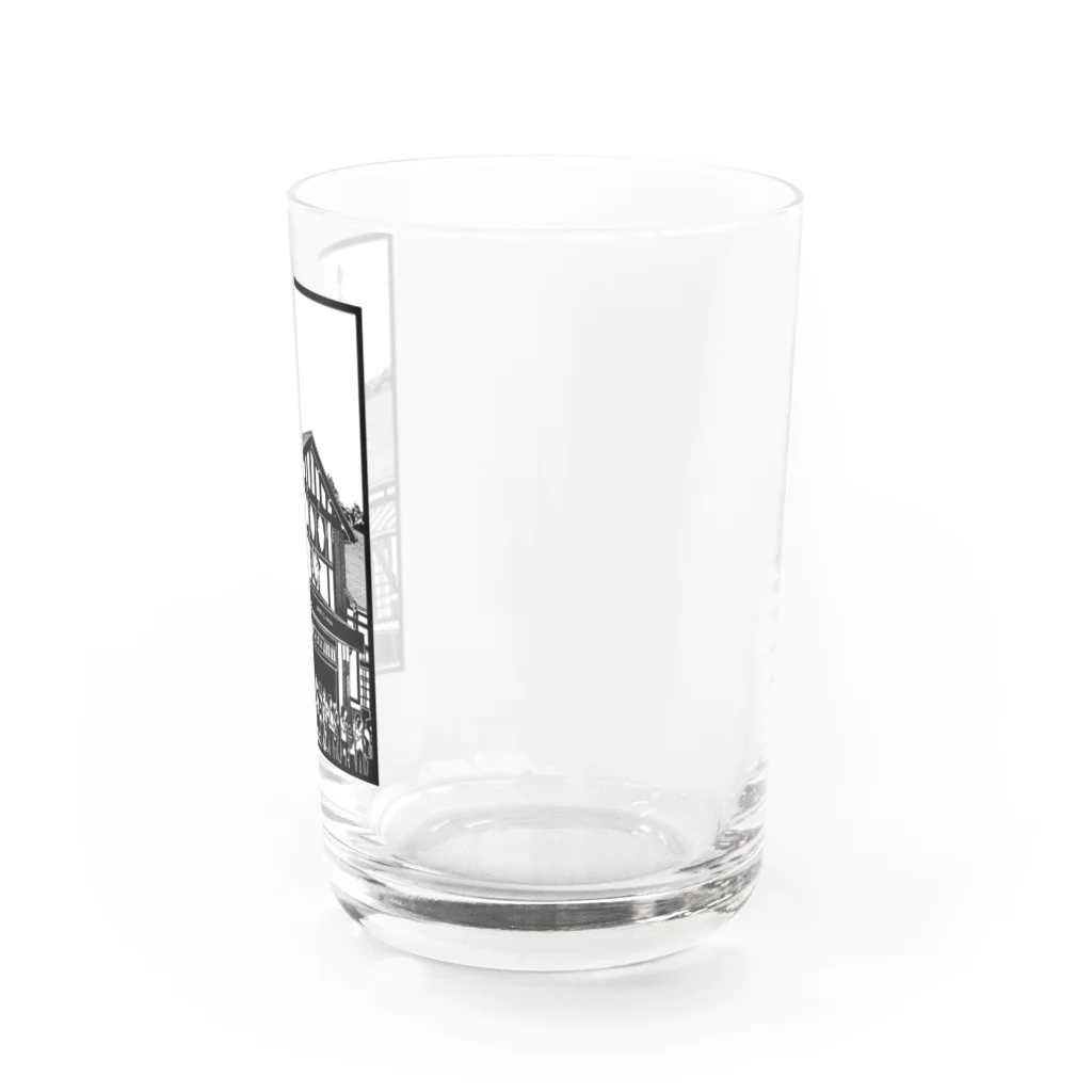 気ままに創作　よろず堂のありがとう原宿駅（切り絵風・枠付） Water Glass :right