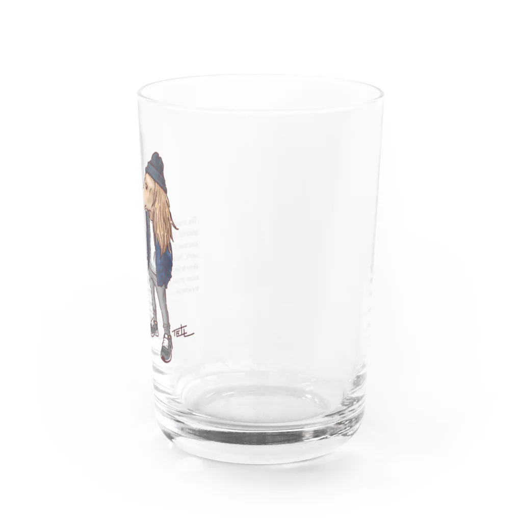 愛犬描処 プルーデンスのおしゃれサルーキ Water Glass :right