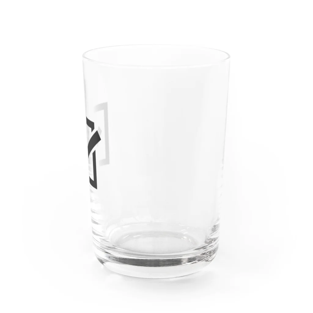SANKAKU DESIGN STOREのチェックマーク 白×黒 しかく。 グラス右面
