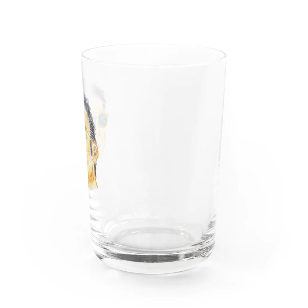 カツ丼屋さんの笑うおっさん Water Glass :right