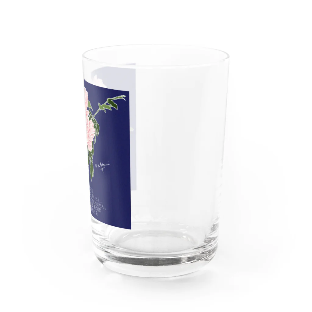 Mutsumi T shopの牡丹花 / 詩篇51:17 Water Glass :right