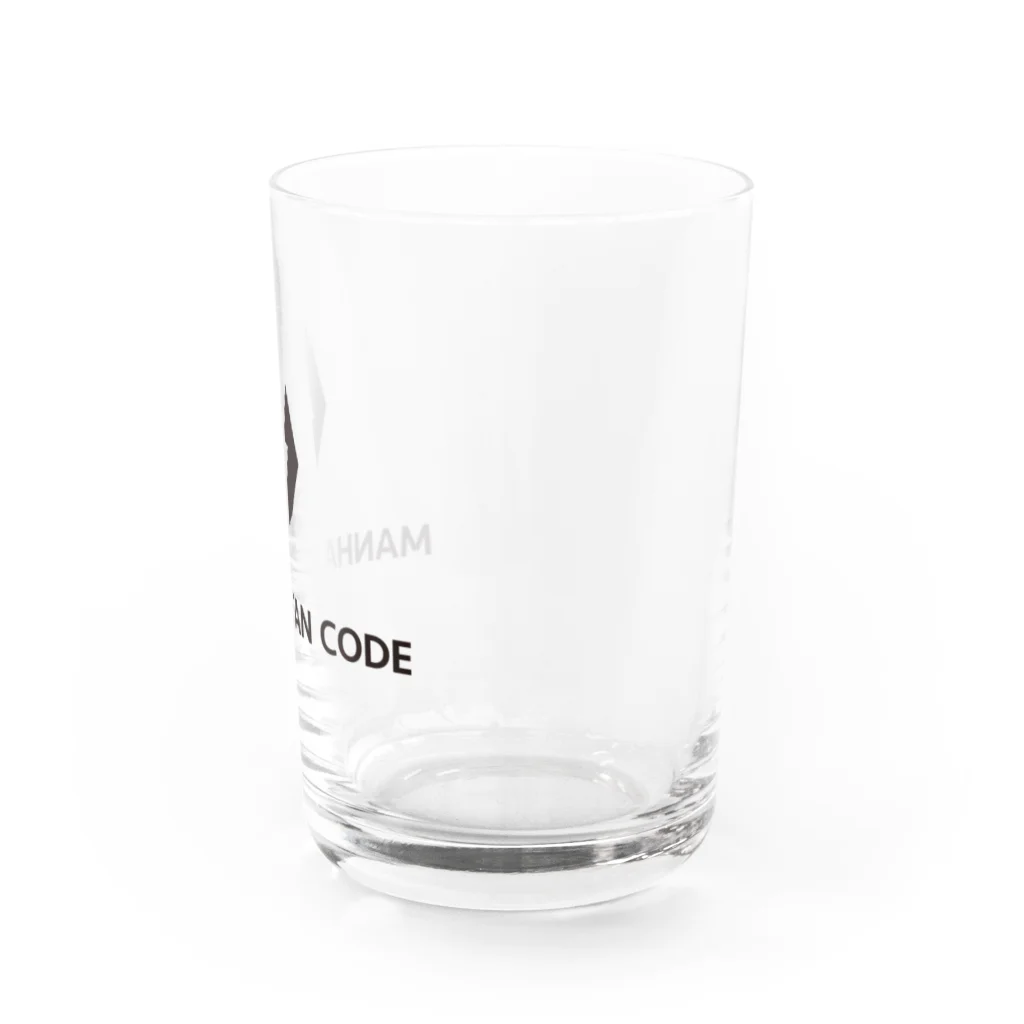 Manhattan Code inc.のMHT_LOGO ｰ BLACK Water Glass :right