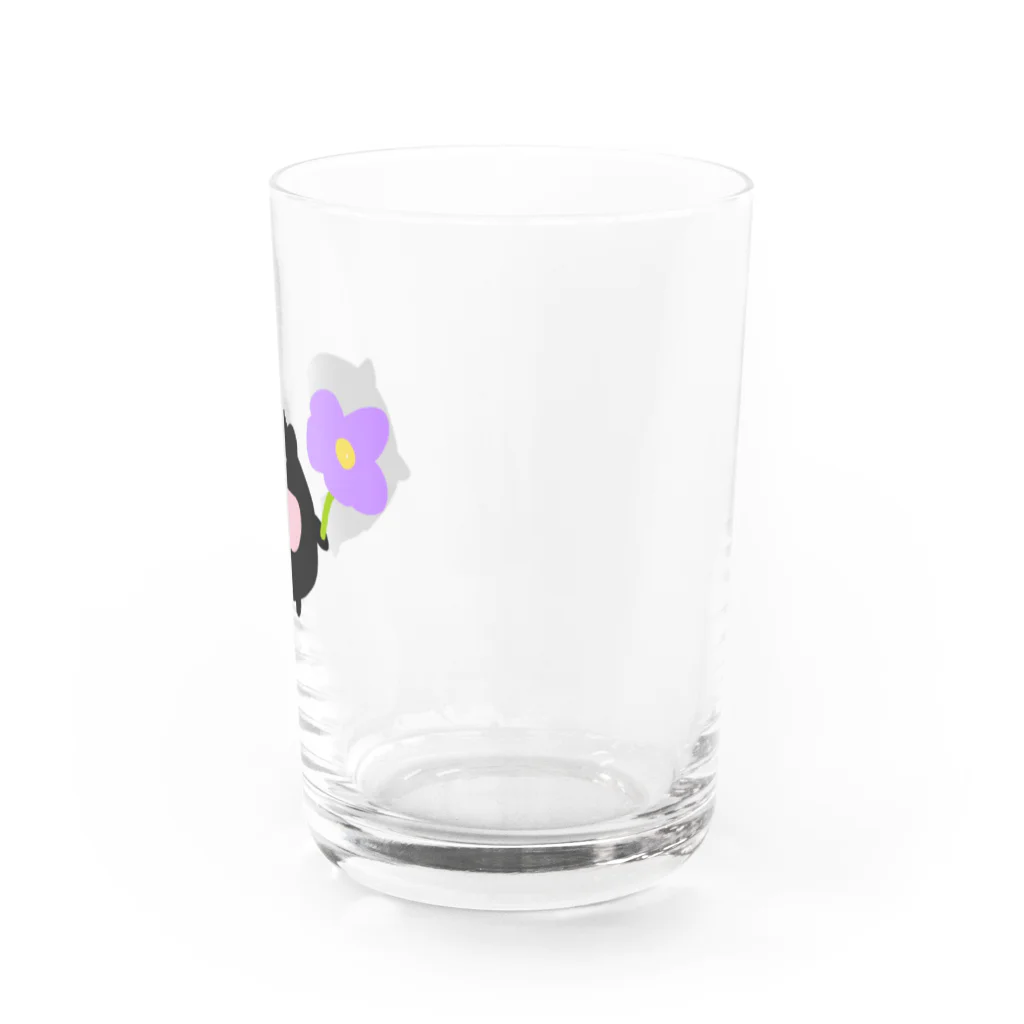 ダイナマイト87ねこ大商会の近所のくろちゃん Water Glass :right