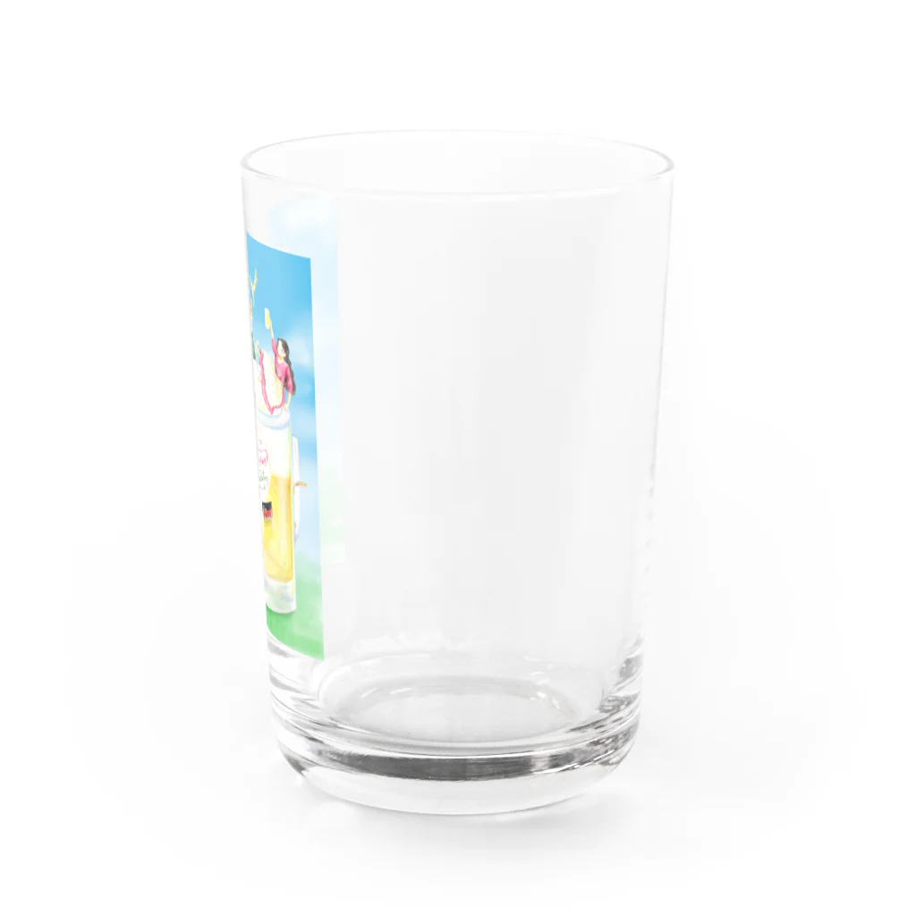 Jodlerin Sakura Kitagawa und die Edelweißmusikantenの明日に乾杯！　ヨーデル北川桜とエーデルワイスムジカンテンロゴ入り Water Glass :right