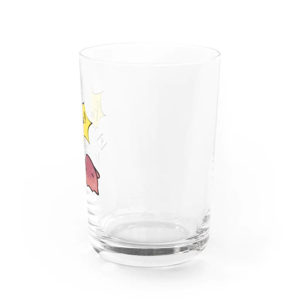 シャケのメンダコのニートちゃん　Ｆ Water Glass :right