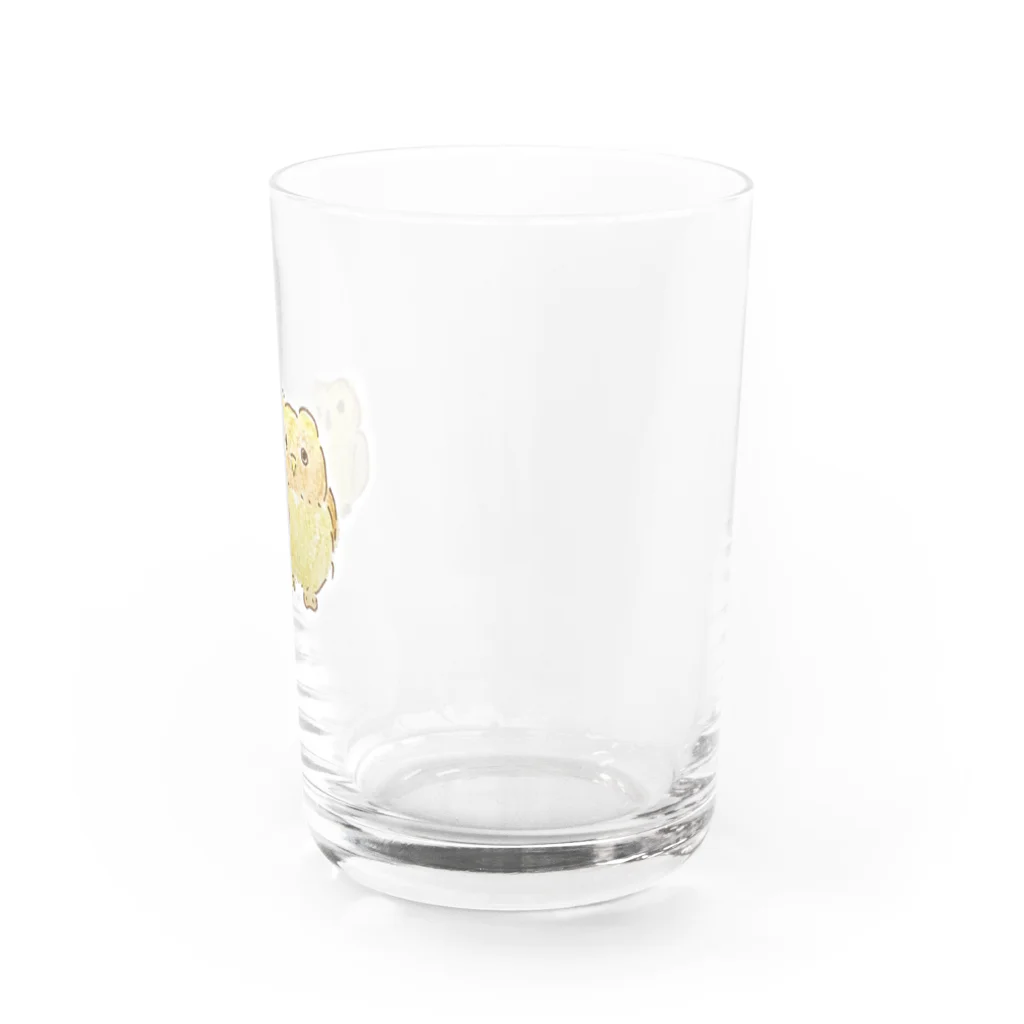 mugiの2羽のふくろうさん Water Glass :right