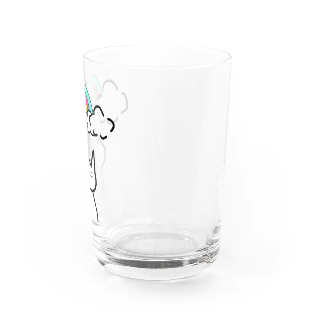 うーたんのうーねこと雲（＆にじ） Water Glass :right