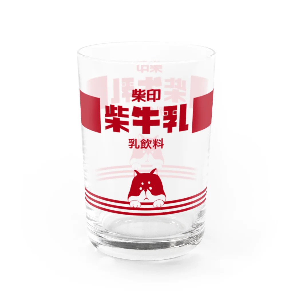 Supergirl Galleryの【柴組】柴印の牛乳(赤) Water Glass :right