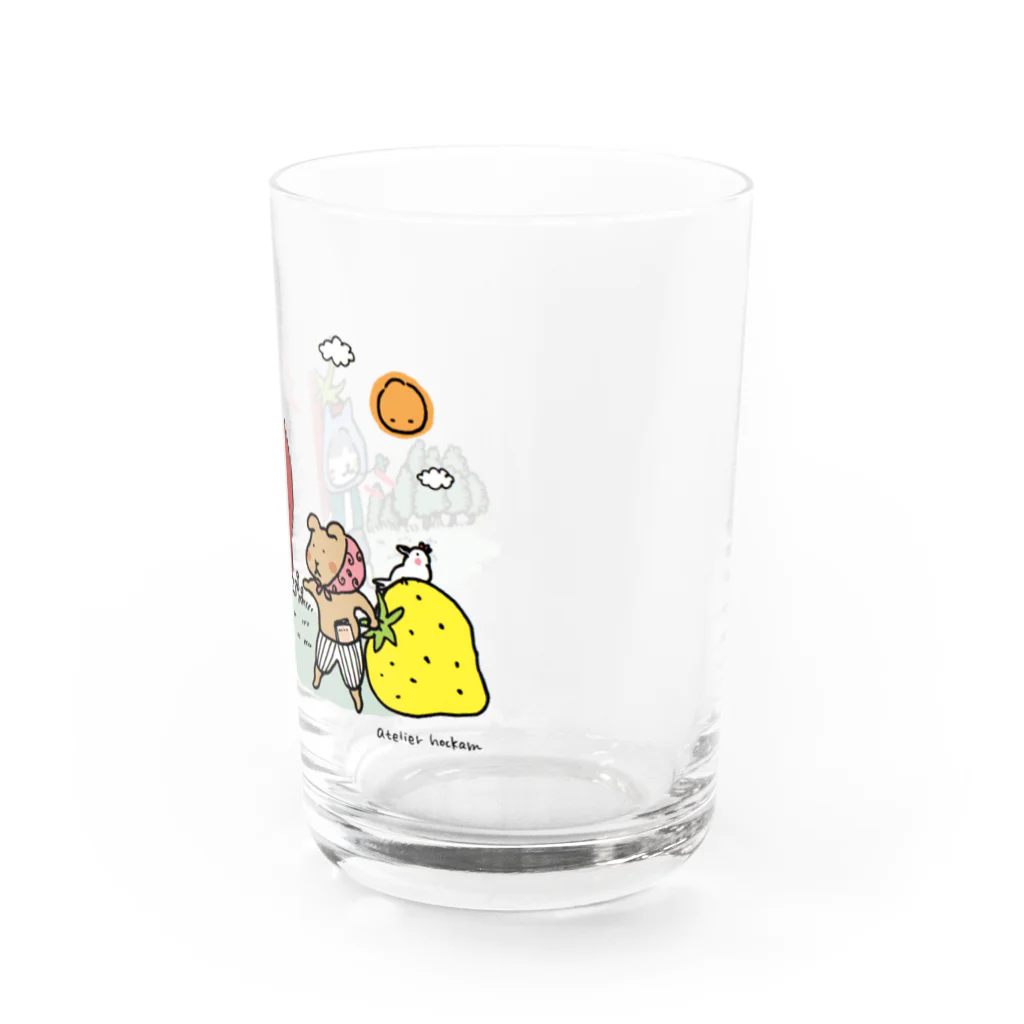 ほっかむねこ屋（アトリエほっかむ）の大きないちご（歩いて運ぶ編） Water Glass :right