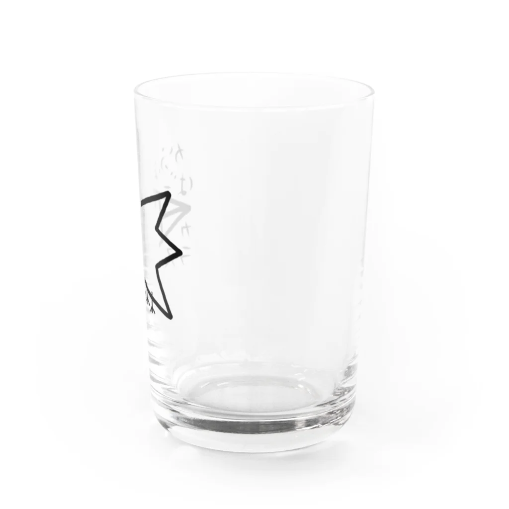 Cafe BAR カラスのCafeBARカラス　からす君ロゴ Water Glass :right