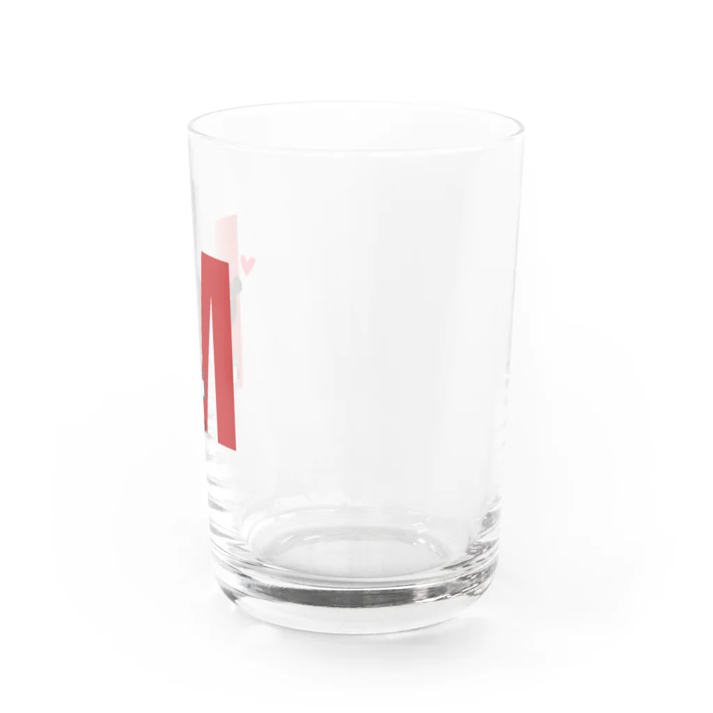 オザワミカのモノクマアルファベットM Water Glass :right