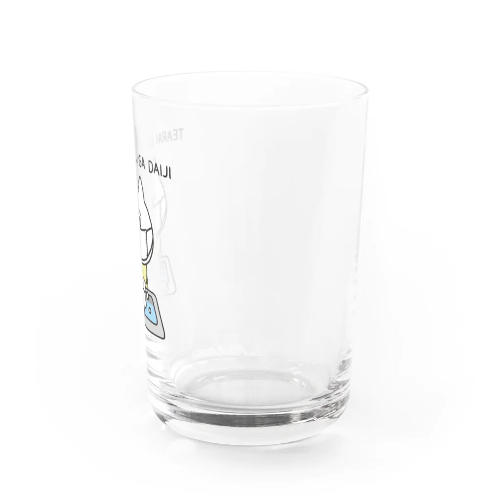 BEERKICHI(ビアキチ)の手洗いうがいが大事(手描き) グラス Water Glass :right