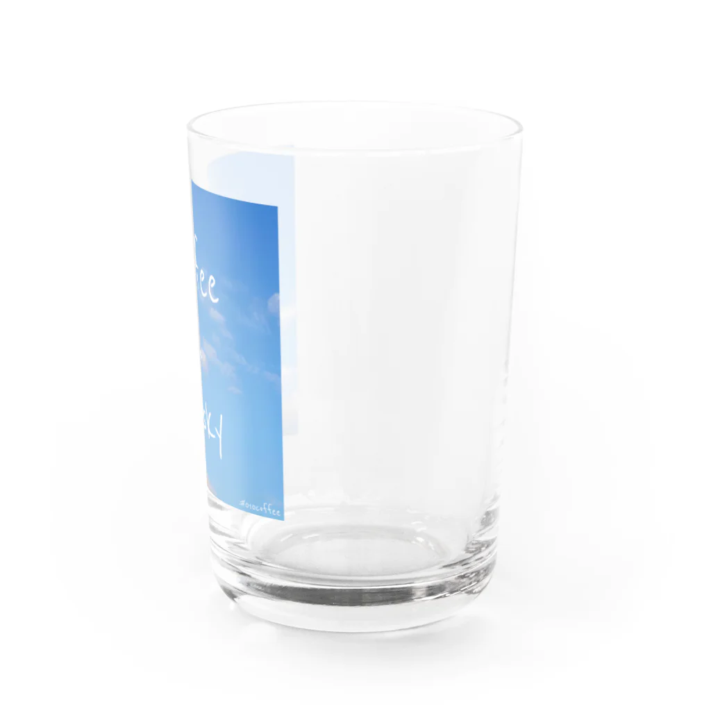 LuckyboysMuseum販売所 feat 010coffeeのcoffee in the sky Water Glass :right