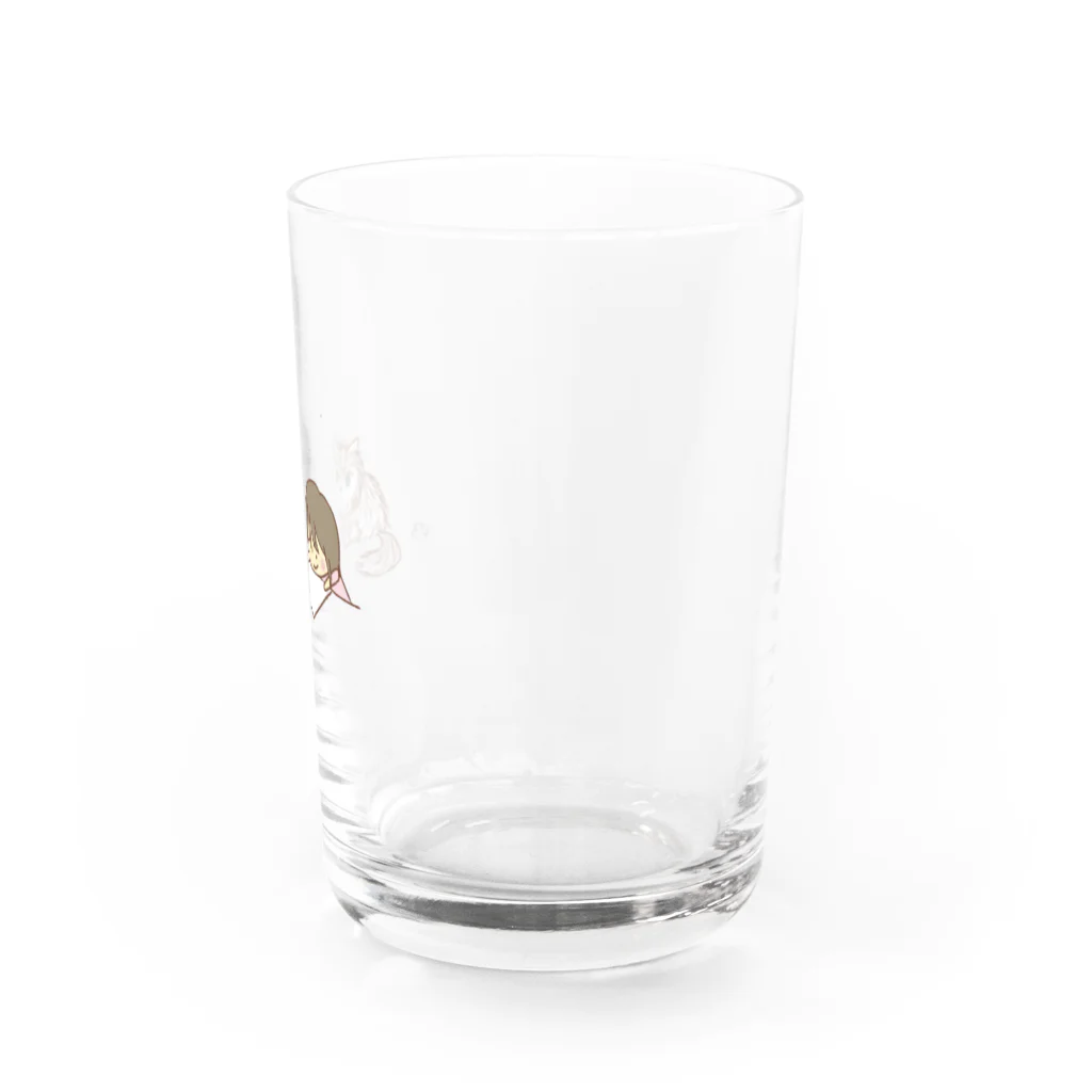 Hello Happy Catのだーちゃんとちびっ子画伯 Water Glass :right