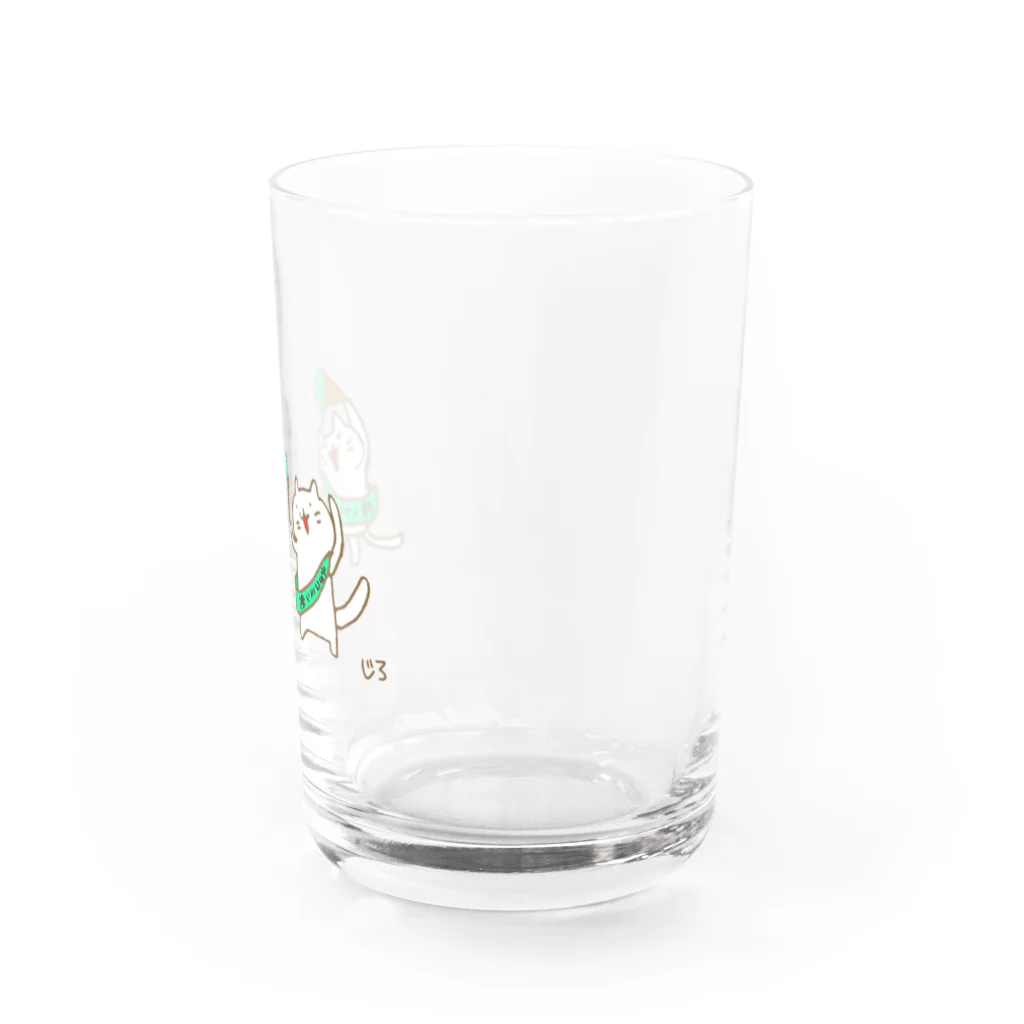 Hello Happy Catのチョコミン党の踊り Water Glass :right