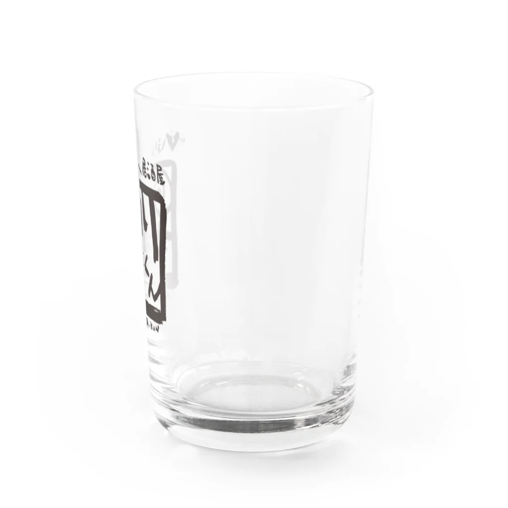 のりきちくんグッズショップののりきちくん（黒ロゴ） Water Glass :right