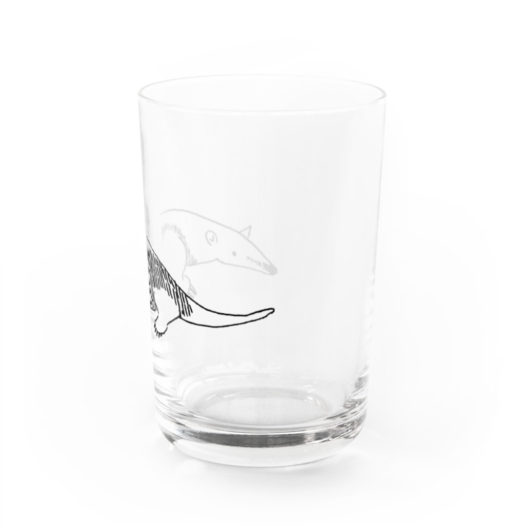 ぴーやまの透過するミナミコアリクイ Water Glass :right