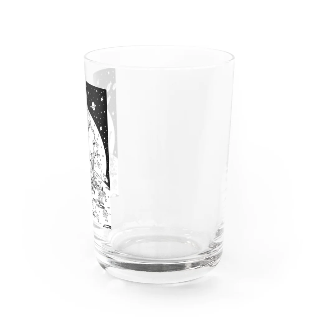 日本橋UPsの支援イラストモノクロver. Water Glass :right