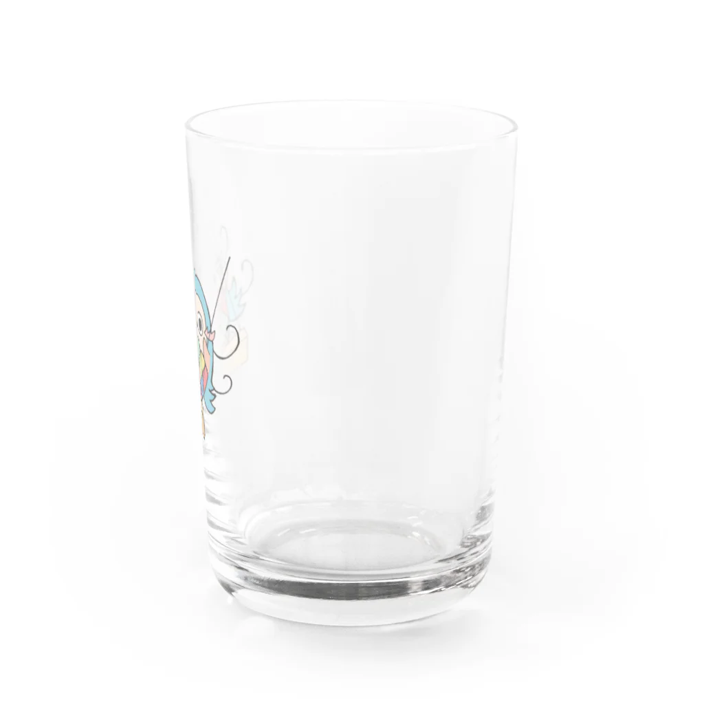 ポーポーオンラインストアのアマビエさん（祈願中） Water Glass :right